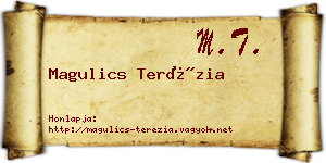 Magulics Terézia névjegykártya