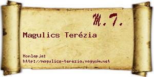 Magulics Terézia névjegykártya
