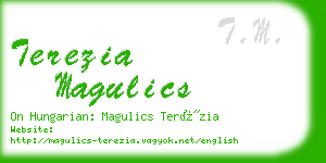 terezia magulics business card